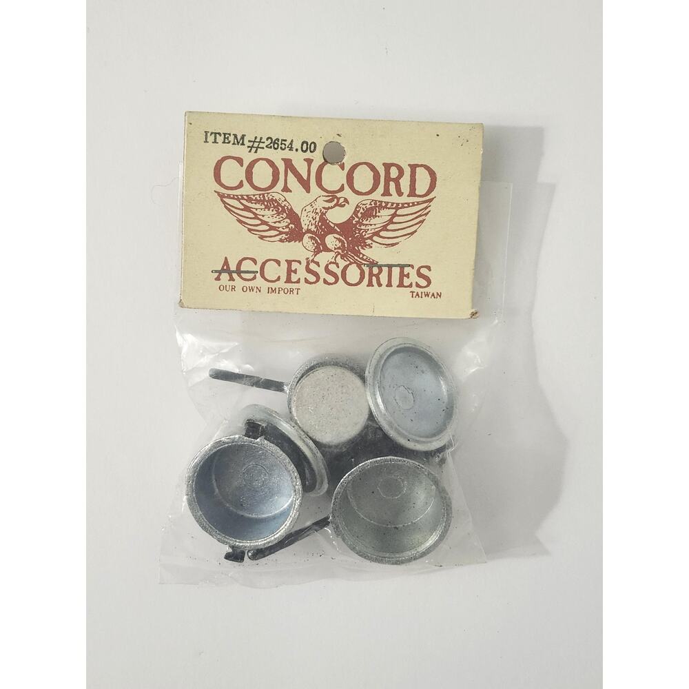 Vintage Concord Miniatures Metal Pots Pans Cookware Set Dollhouse Accessory